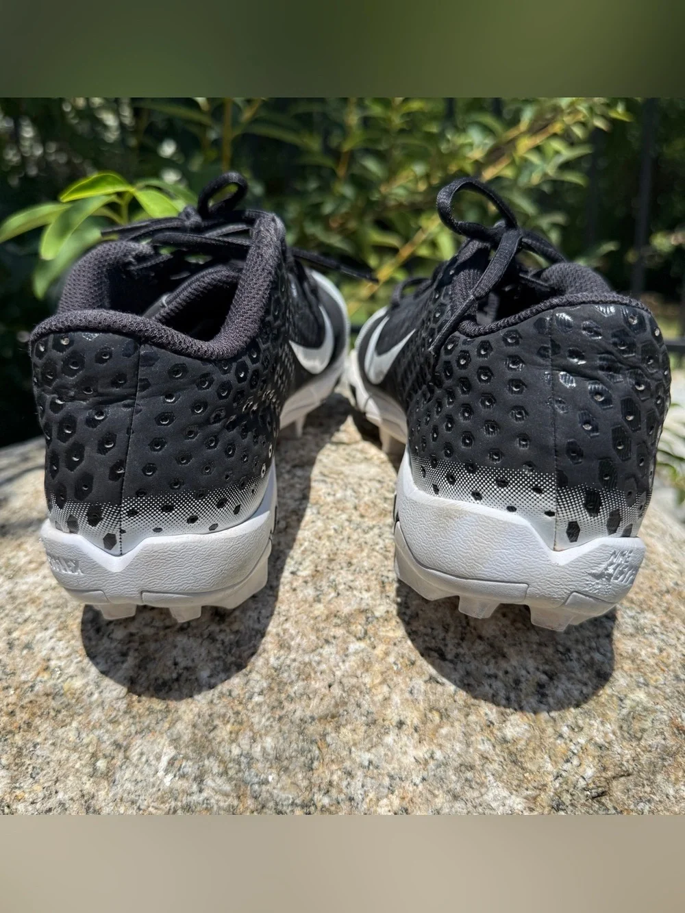 Nike Alpha Huarache Varsity Keystone Baseball Cleats Black White Mens 7 Athletic